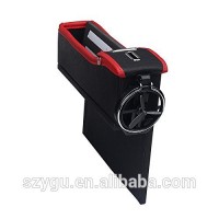 Leather Car Seat Organizer / Car Seat Gap Filler with Cup Holder