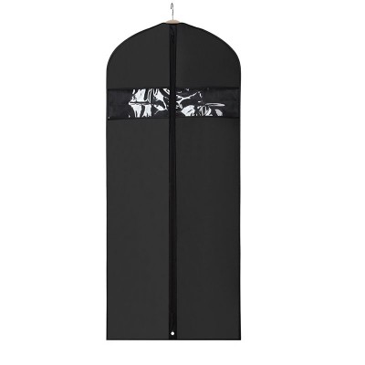 Custom garment bag zipper wedding dress clothes hanger cover  foldable  polyester suit cover bag